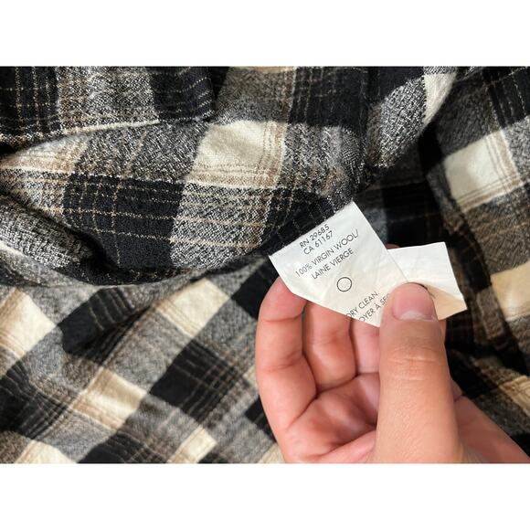 Pendleton Mens 100% Virgin Wool Black White Short Sleeve Button Up Western‎ Med - Picture 4 of 10